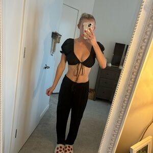 Black crop top